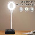 Voice Control USB Selfie Ring Light LED Selfie Lamp Ring Phone Selfie Ring Light for Phone Laptop Notebook PC Computer | Voice Operated LED Smart Night Light Lamp 360 Adjustable Desk Lamp. 