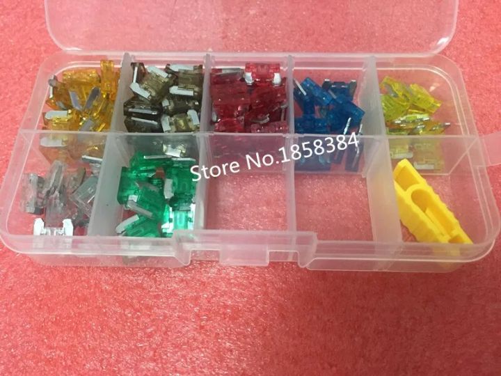 【Universal Car Parts Store】100PCS/LOT Standard Micro Blade Fuse5 7.5 10 15 20 25 30 40 Amp ATM APM Auto Car Box Assortment