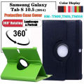 For Samsung Galaxy Tab S 10.5 LTE (2014) SM-T800 SM-T805S SM-T805 Tablet Skins Protection Cover Fashion 360° Rotating Stand Casing Flip Folding Folio Leather Case. 