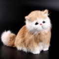Plush Simulation Cat Electronic Pet Doll Imitation Animal Toy with Meow Sound Function Children's Cute Pet Toy Model Christmas Gift. 
