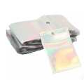 5 Pcs Resealable Holographic Bags, Smell Proof Mylar Pouch with Clear Window for Food Storage Party Favor Business Flat Zipper Closure Bag (Holographic Color, 2.75 x 4 Inch). 