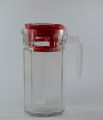 Carol Transparent Glass Jug, Glass Pitcher, with perfect unbreakable packing, for juice and Drinks 1.5 ml, 1.5 Liters capacity with red plastic lid. 