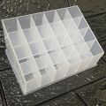 24 Grid Plastic Makeup Organizer Storage Box Cosmetic Box Lipstick Jewelry Box Case Holder Display S. 