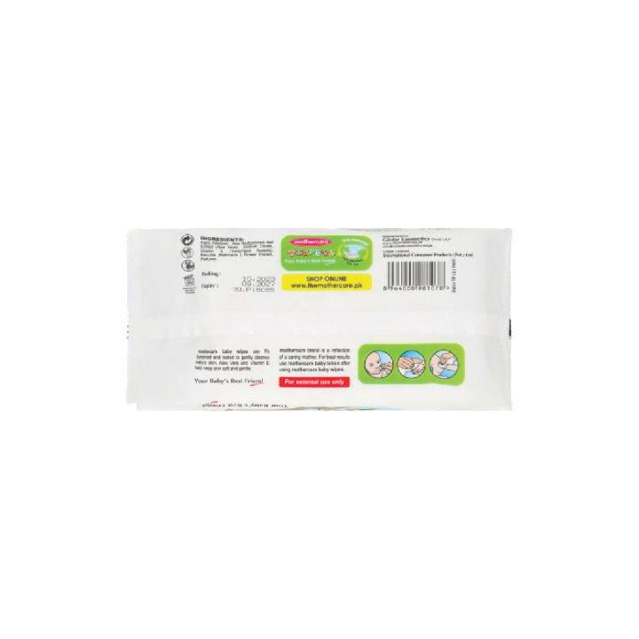 Mothercare Baby Wipes LID White 70 Pcs