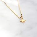 Tiny Initial Name Necklace. 