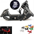 Universal CNC Motorcycle License Plate Holder Frame With LED (Number plate holder)Aluminum Adjustable Universal Fitment Motorcycle Accessories. 