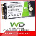 WD M2 SSD 512GB 2242 2260 2280 MULTISIZE SATA NGFF SOLID STATE DRIVE. 
