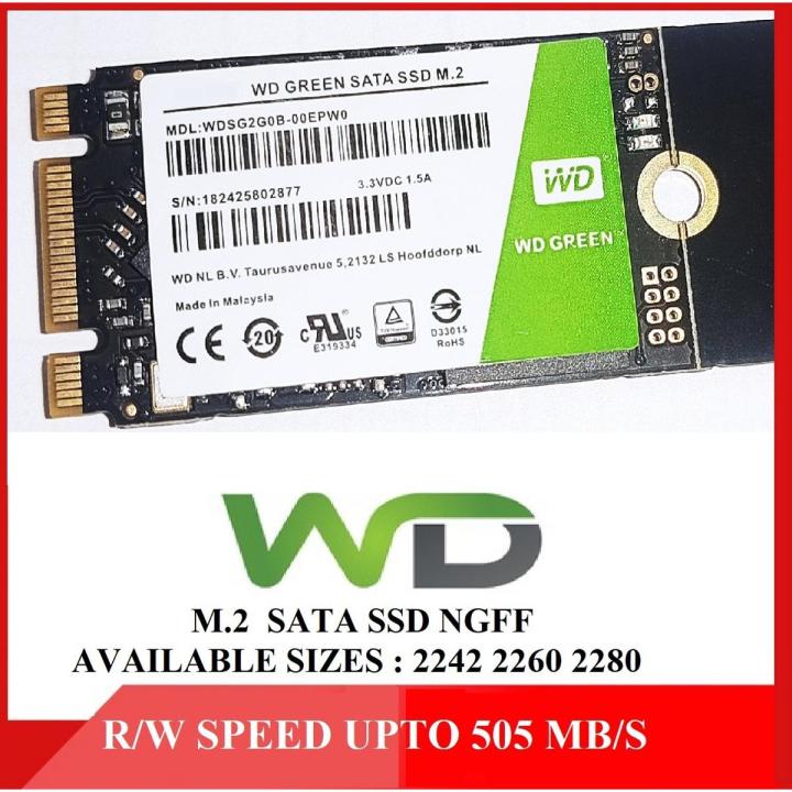 WD M2 SSD 512GB 2242 2260 2280 MULTISIZE SATA NGFF SOLID STATE DRIVE
