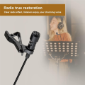 USB Microphone Lavalier Black PC Omnidirectional Condenser Lavalier Clip On Mic For Computer, , Laptop. 