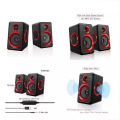 Computer Speakers With Built-in Four Loudspeaker Diaphragm Multimedia Speaker Heavy Bass Subwoofer Volume Control 3.5mm Audio USB Wired Gaming Powered  for PC Laptops Desktop. 