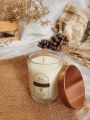 Small Glass Jar Scented Candles with lid - Caramel Green Tea. 