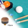 10 Pieces Billiards Cue Tip Repair Indoor Game Snooker Pool Cue Tip Pool Cue Tips for Snooker 13MM. 