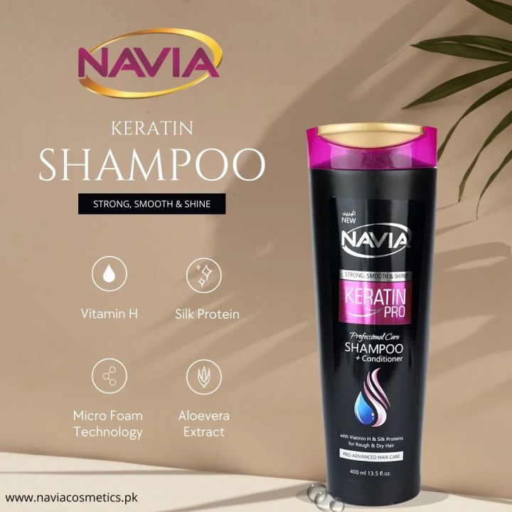 Navia  Strong Smooth & Shine Keratin Pro Shampoo 400ml