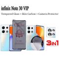 3in1 infinix Note 30 VIP Tempered Ceramic Matte For infinix Note 30 Pro Note 30 4G 5G Anti-Spy Privacy Ceramic film and Back film Note30 Screen Protector. 