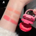 3 In 1 Matte Lip Mud Blusher Cream Rouge Stack Peach Blush Paste Clay Natural Cheek Contour Tint Eyeshadow Makeup Palette. 