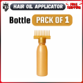 Kamaal Gadgets — Hair Oil Applicator Comb Bottle Pack of 3 | 130 ml | Scalp Massaging Oil Comb Bottle for Hair Growth, Dandruff & Root Care | Oil Bottle with Comb for Hair & Scalp Health | Refillable Oil Applicator for Easy Use at Home & Salon. 