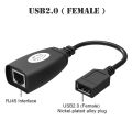 USB Over RJ45 USB RJ45 Extender Over Cat5/Cat5e /Cat6 Cable Extension Up To 150ft Length. 