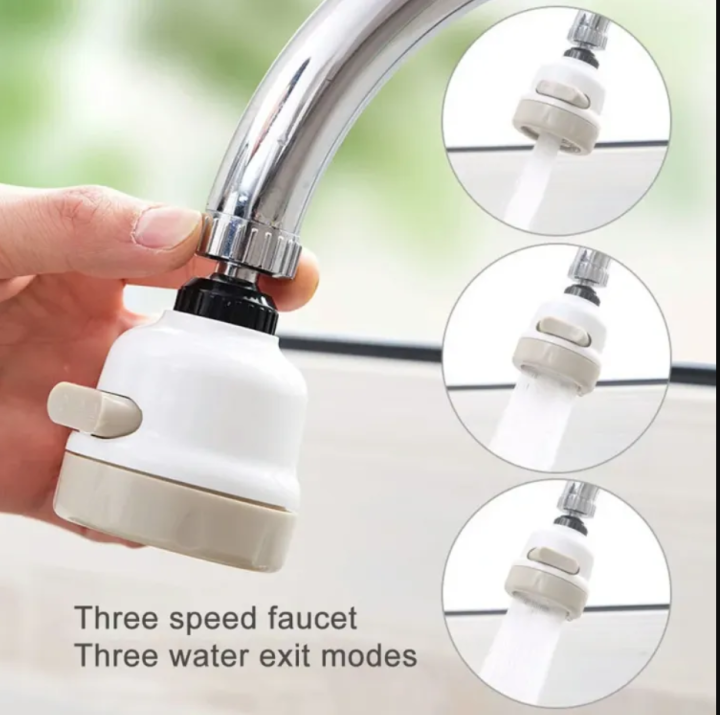 Faucet Head - 360° Rotatable Faucet Spray Head Tap, Splash Filter Nozzle, 3 Modes Adjustment