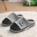 yaPUIMENTIUA Slipper Men Warm Striped Indoors Anti-slip Winter House Shoes House Bedroom Slippers Warm Winter Cotton Slippers. 
