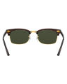 Ray-Ban Clubmaster Metal/Acetate Havana/Gold Frame Solid Green Lenses-RB3916-1304/31-52. 