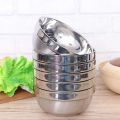 Pack of 6 Double Layer Stainless Steel Bowls Anti-Hot Insulated Bowl Child Soup Bowl Family Crockery  Small Rice Bowls Metal Snack Bowls for Kitchen Stainless Bowls. 
