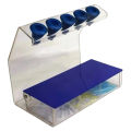 Micropipette stand with tip container. 