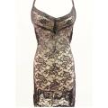 Black Verovica One-Piece Sultry Soft Net Nighty - Night Dress for Girls. 