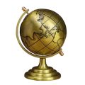 T8WE Vintage Metal Globe Iron Art Antique Retro Rotating Earth Geography World Globe Model with Base Educational Decoration. 