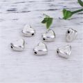 Doreen Box 10 PCs Red Heart Acrylic Beads Marble Effect for DIY Jewelry Making Beads Findings 14x14mm, Hole: Approx 2.2mm,. 