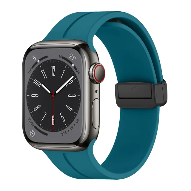 Sports Silicone Magnetic Lock Watch Band Strap For Appl Watch 38mm
