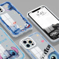YYDS for Realme C21 Back Cover Cute Naughty Stitch Transparent Silicone Soft Case full lens protection Ultra Thin Phone Case. 