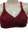 Premium Quality Cotton Maroon Bra With Imported Material Non Padded for Girls Wire Bras Single Color Brazier Underwear Blouse Undergarments for Women for Girls. 
