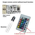 Remote Control RGB Rechargeable Remote Control Colorful Control Board Beech Wood Carving Lamp 16-Color Remote Control Circuit Board with Timer. 