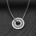 wholesale Stainless Steel Vintage Viking Wind Rune Letter Circle Pendant for Men's Titanium Steel Corrosion Necklace men jewelry. 