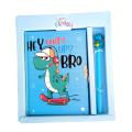 Cute Dino diary with Gel Pen key lock with Packing stationery school Gift. 