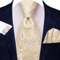 Hi-Tie Elegant Mens Ties Sage Green Silk Necktie For Men Hanky Cufflink Wedding Party Business Fashion Brand Designer. 