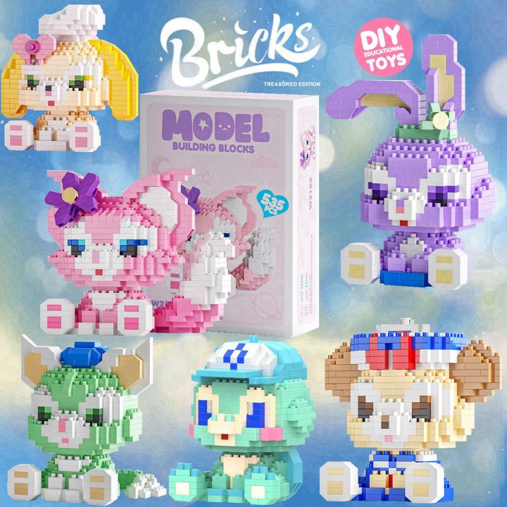 Hot! Compatible with Lego cartoon bricks, star Delu micro particle bricks, boys, women's educational toys, small boxes, assembled wholesale