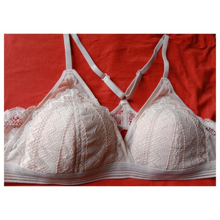 sexy bra for girls of triangle shape cups with cross back stripes