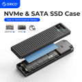 ORICO Tool free M.2 NVMe SSD Enclosure Dual Protocol USB3.2 Gen2 M2 SSD Enclosure Case Box for NVMe SATA Computer Accessories. 