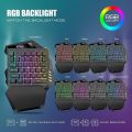 RedThunder G60 2.4Ghz Wireless RGB One-Handed Gaming Keyboard, 35-key Mini Design, Ergonomic Non-slip Comfortable Hand Rest, Rechargeable 2000mAh Battery, Suitable For PC, PS4, PS5, Xbox One.. 