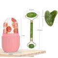 3 in 1 Face Stone Jade Roller Massager with Gua Sha Stone And Ice Roller Set Facial Roller 100% Natural Stone Jade Roller For Skin Eye Neck Body Ice Cube. 