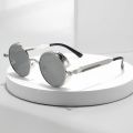 Metal Steam Punk Style Sun Glasses Steampunk Fashion Men Retro Round Sunglasses. 