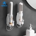GOIKEA Retractable Hair Tool Organizer Wall-mounted Hair Tool Holder for Curling Irons Hair Dryers Straighteners Anti-slip Adjustable Storage Rack 2 Pcs Set Curling Iron Storage Rack. 