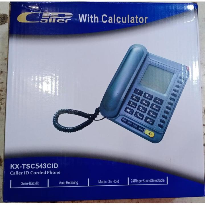 30 Days Warranty Landline Phone Set PTCL Set With Caller ID Calculator Corded Telephone Desktop Phone for PABX Home Office