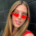 Fire Flame Sunglasses Women Men Brand Designer Trendy Rimless Sun Glasses Novelty PC Frame UV400 Shades Party Cosplay Eyewear. 