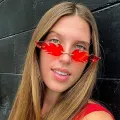 Fire Flame Sunglasses Women Men Brand Designer Trendy Rimless Sun Glasses Novelty PC Frame UV400 Shades Party Cosplay Eyewear. 
