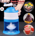 Manual Ice Crusher with Transparent Bowl Household Easy Ice Shaver Crusher Handheld Snow Manual Crushing Ice Machine Mini Handheld Easy Ice Shaver Manual Shaved Ice Machine for Home Summer KN-495. 