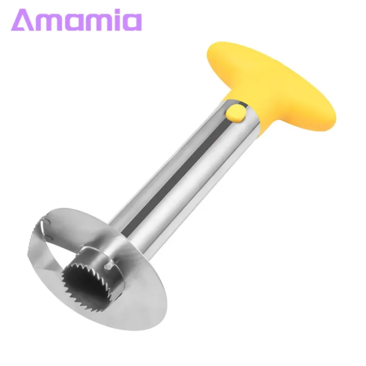 Automatic Pineapple Cutter Effortless Stainless Steel Pineapple Peeler Corer Slicer Cutter Anti-corrosion Blades Kitchen Gadget for Easy Fruit Cutting Buyer's Choice Easy-to-use Pineapple Peeling
