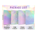 24 Sheets Vinyl Sticker Paper for Inkjet Printer - Printable Glossy Sticker Paper and Holographic Laminate Sheets. 