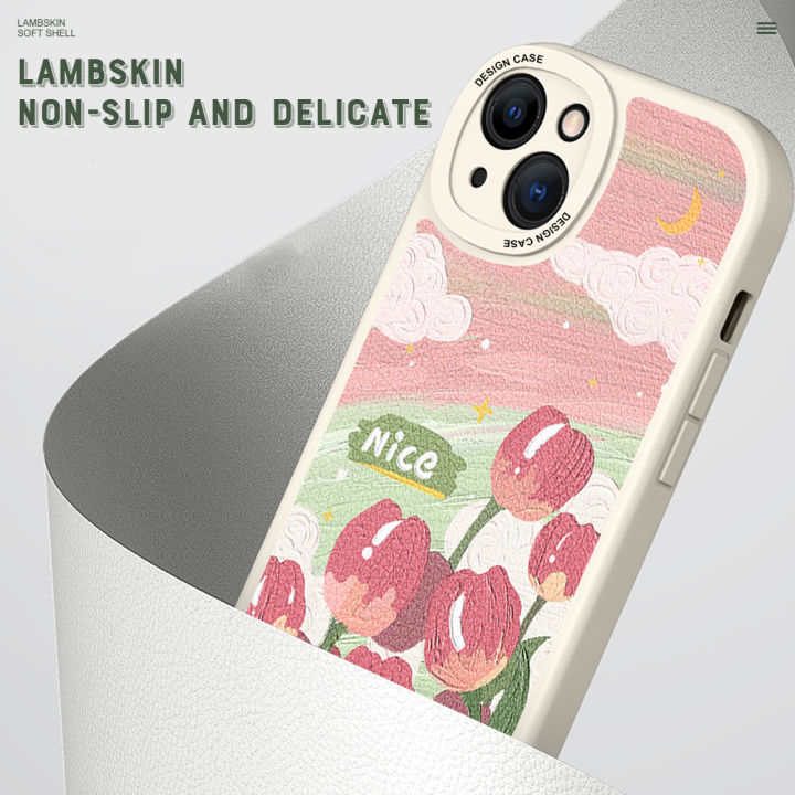 DEL%20for%20Xiaomi%2012%20Lite%205G%20Mobile%20Cover%20Cartoon%20Pink%20Flowers%20Phone%20Case%20PU%20Leather%20Soft%20Silicone%20Edge%20Back%20Cover%20-%20Image%204
